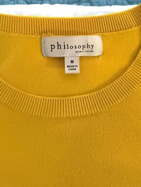 Philosophy Republic Clothing Dark Yellow Crewneck Sweater